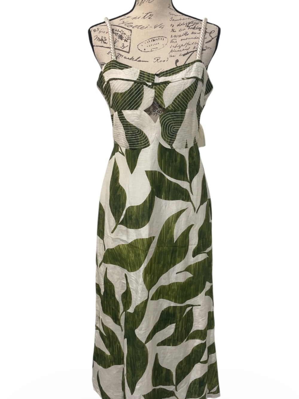 Antonio Melani Finley Linen Blend Sweetheart Maxi Dress NWOT Size 6 $249 - Picture 4 of 11